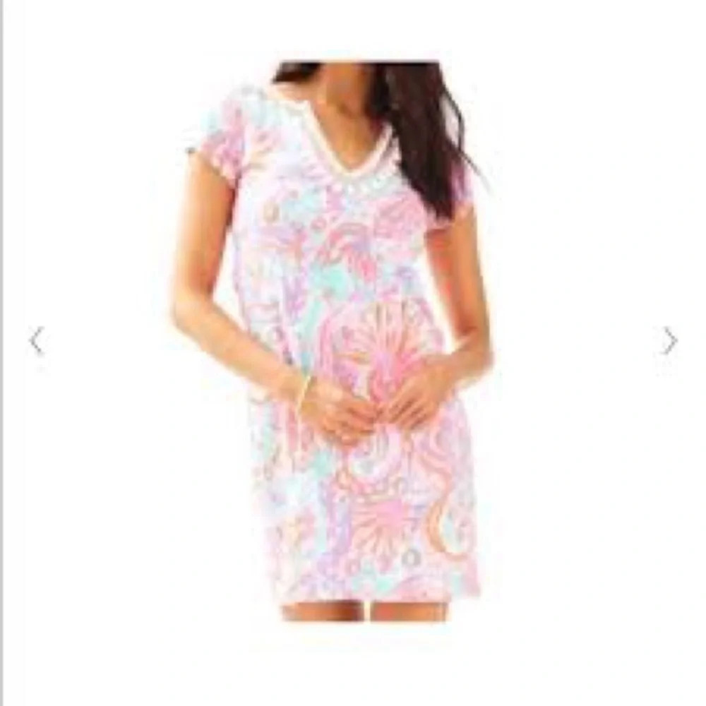 Lilly Pulitzer Harper Cotton/Linen Dress in Pink Pout - Size XXS